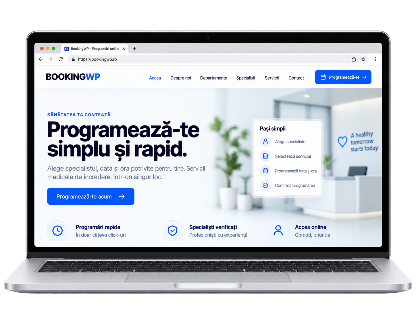 Website conectat la afacerea ta