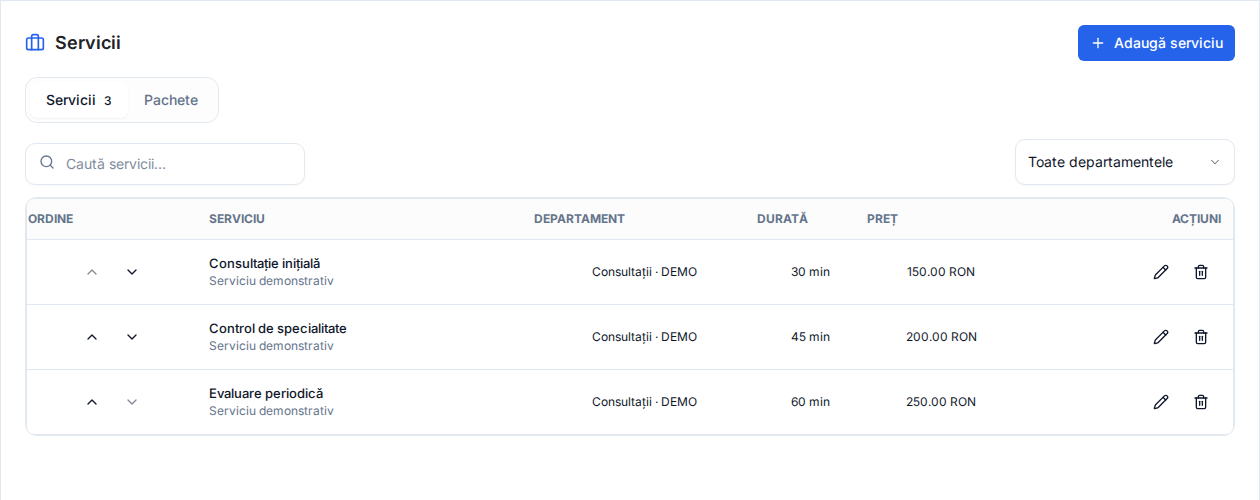 BookingWP · servicii cu date demonstrative